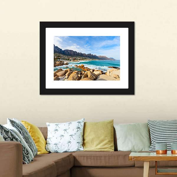 Camps Bay In Cape Town Canvas Wall Art-3 Horizontal-Gallery Wrap-25" x 16"-Tiaracle