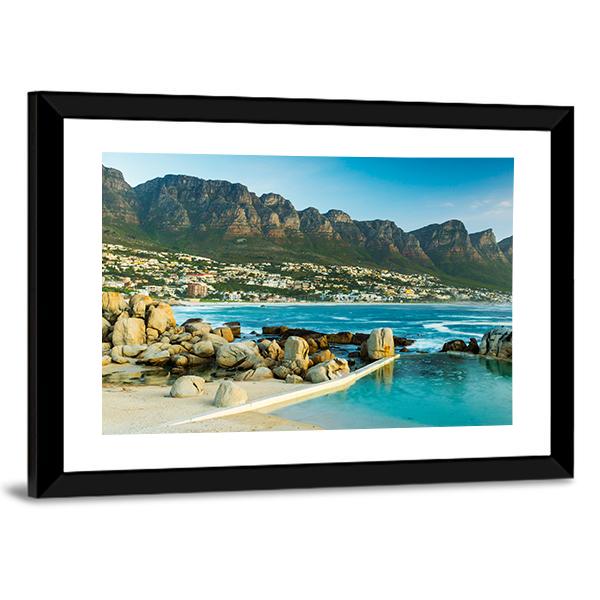 Camps Bay In South Africa Panoramic Canvas Wall Art-1 Piece-36" x 12"-Tiaracle