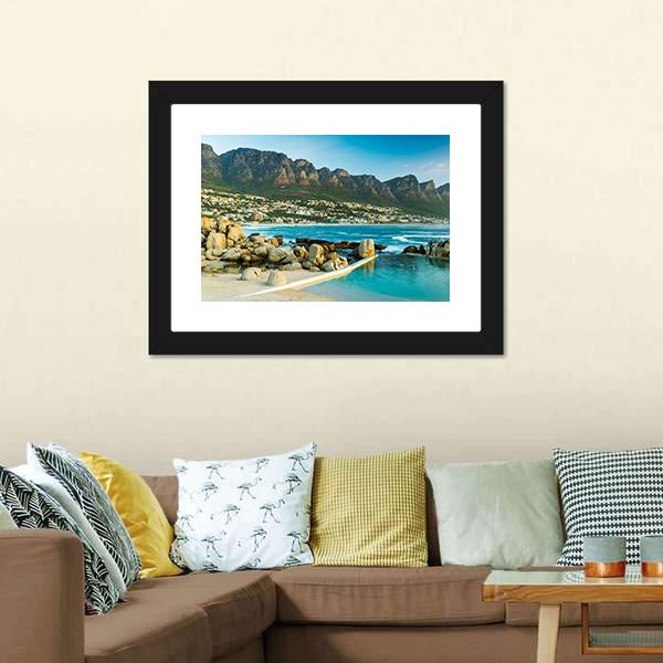 Camps Bay In South Africa Panoramic Canvas Wall Art-1 Piece-36" x 12"-Tiaracle