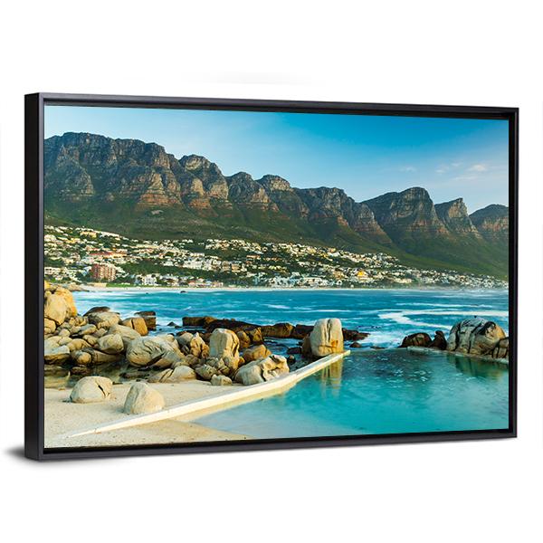 Camps Bay In South Africa Panoramic Canvas Wall Art-1 Piece-36" x 12"-Tiaracle