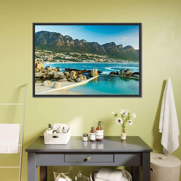 Camps Bay In South Africa Panoramic Canvas Wall Art-1 Piece-36" x 12"-Tiaracle