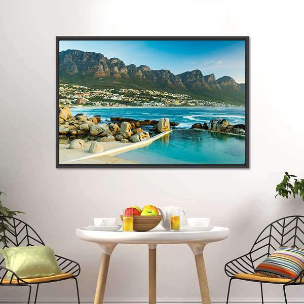 Camps Bay In South Africa Panoramic Canvas Wall Art-1 Piece-36" x 12"-Tiaracle