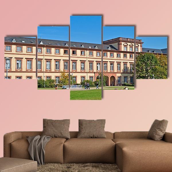 Mannheim University Germany Canvas Wall Art-5 Star-Gallery Wrap-62" x 32"-Tiaracle