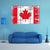 Flag Of Canada Canvas Wall Art-3 Horizontal-Gallery Wrap-37" x 24"-Tiaracle