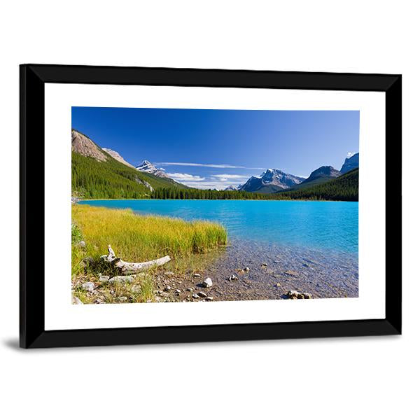 Canadian Lake Canvas Wall Art-5 Horizontal-Gallery Wrap-22" x 12"-Tiaracle