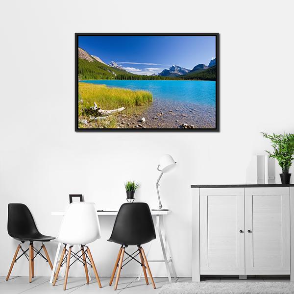 Canadian Lake Canvas Wall Art-3 Horizontal-Gallery Wrap-25" x 16"-Tiaracle
