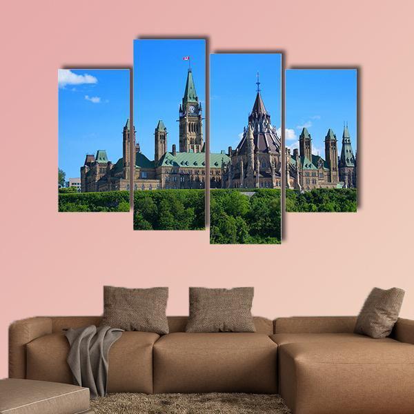 Canadian Parliament Canvas Wall Art-4 Pop-Gallery Wrap-50" x 32"-Tiaracle