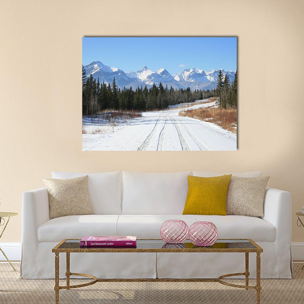 Canadian Rockies Canvas Wall Art-1 Piece-Gallery Wrap-48" x 32"-Tiaracle