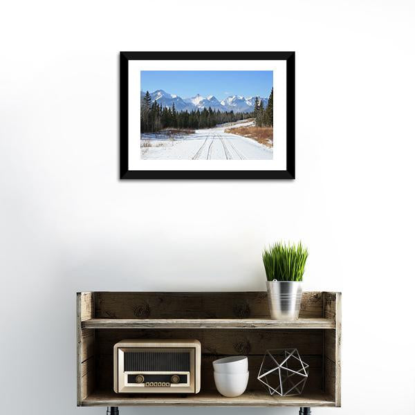 Canadian Rockies Canvas Wall Art-1 Piece-Framed Print-20" x 16"-Tiaracle