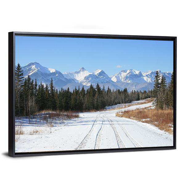 Canadian Rockies Canvas Wall Art-3 Horizontal-Gallery Wrap-25" x 16"-Tiaracle