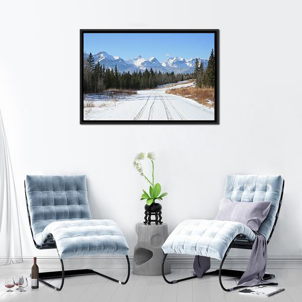 Canadian Rockies Canvas Wall Art-3 Horizontal-Gallery Wrap-25" x 16"-Tiaracle