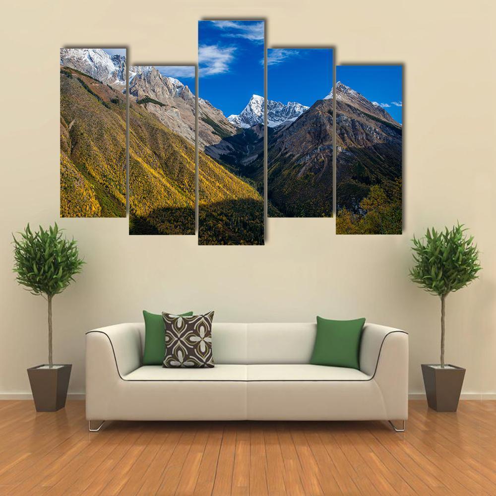 Canadian Rocky Mountains Canvas Wall Art-5 Pop-Gallery Wrap-47" x 32"-Tiaracle