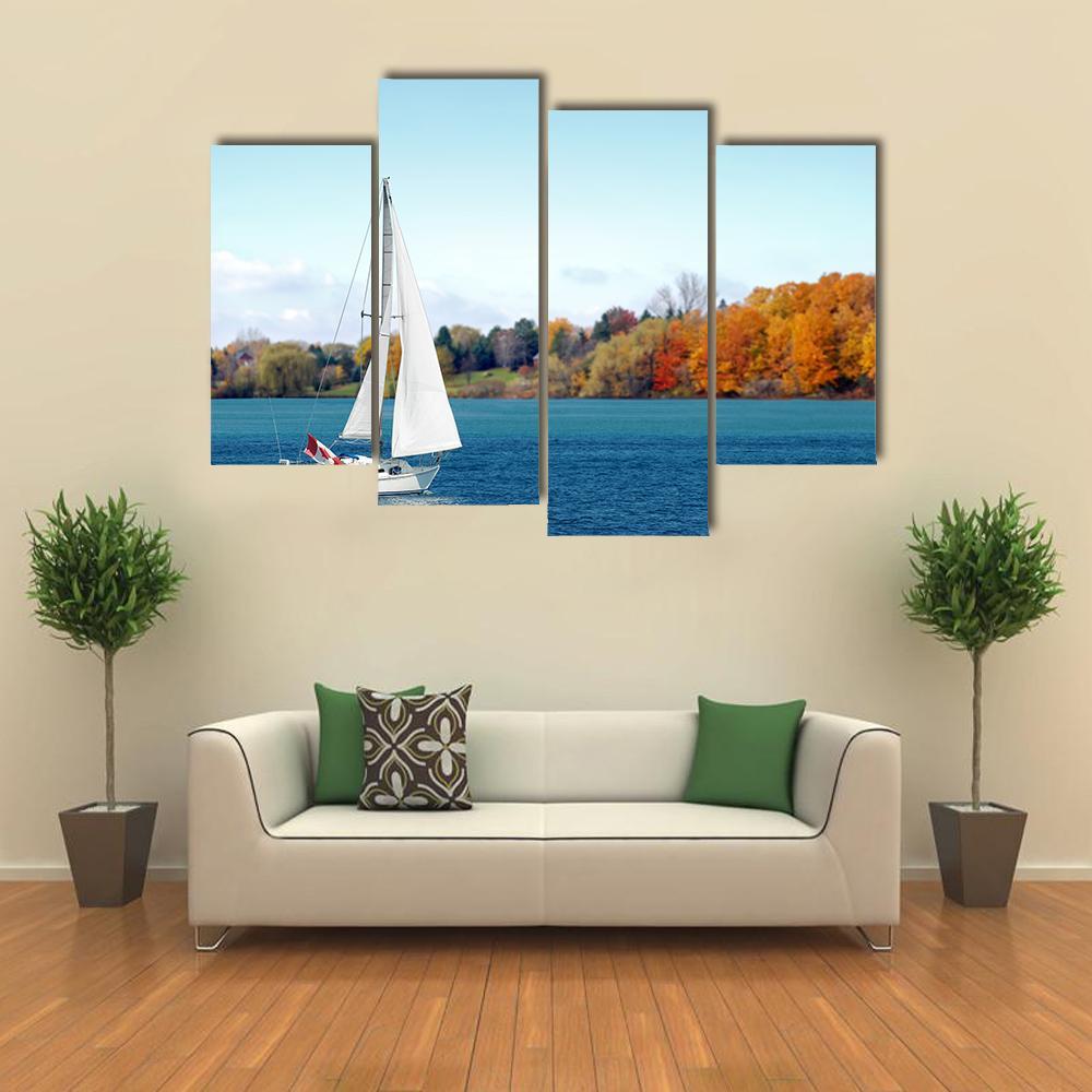 Canadian Sailboat Canvas Wall Art-4 Pop-Gallery Wrap-50" x 32"-Tiaracle