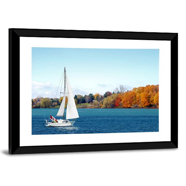Canadian Sailboat Panoramic Canvas Wall Art-1 Piece-36" x 12"-Tiaracle