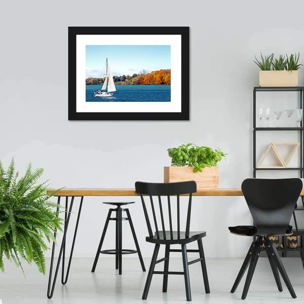 Canadian Sailboat Panoramic Canvas Wall Art-1 Piece-36" x 12"-Tiaracle