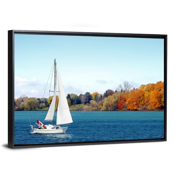 Canadian Sailboat Panoramic Canvas Wall Art-1 Piece-36" x 12"-Tiaracle