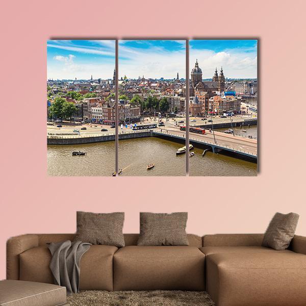 St. Nicolas Church Canvas Wall Art-3 Horizontal-Gallery Wrap-37" x 24"-Tiaracle