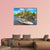 Canal In Amsterdam Canvas Wall Art-1 Piece-Gallery Wrap-48" x 32"-Tiaracle