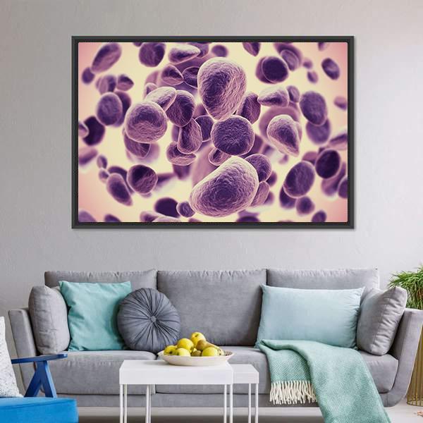 Cancer Cells Canvas Wall Art-1 Piece-Floating Frame-24" x 16"-Tiaracle