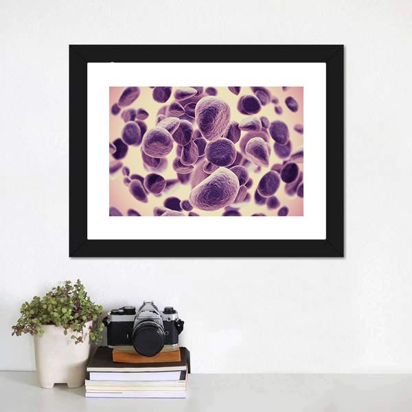 Cancer Cells Canvas Wall Art-1 Piece-Framed Print-20" x 16"-Tiaracle