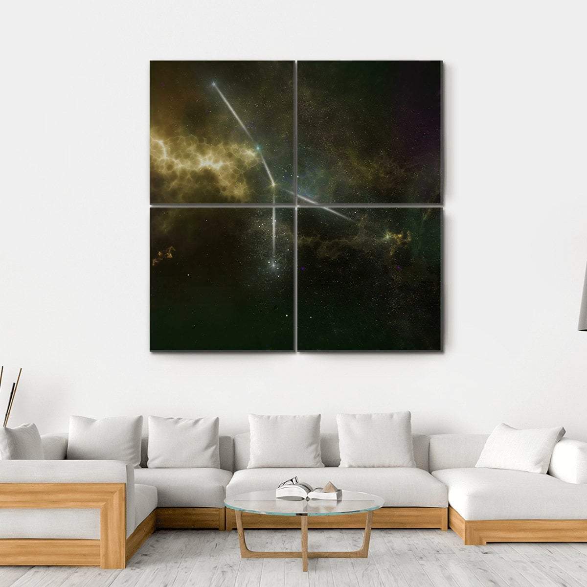 Cancer Constellation Canvas Wall Art-4 Square-Gallery Wrap-17" x 17"-Tiaracle