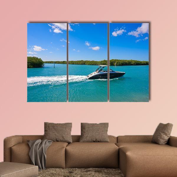 Cancun Nichupte Lagoon Canvas Wall Art-3 Horizontal-Gallery Wrap-37" x 24"-Tiaracle