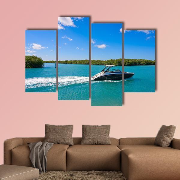 Cancun Nichupte Lagoon Canvas Wall Art-4 Pop-Gallery Wrap-50" x 32"-Tiaracle