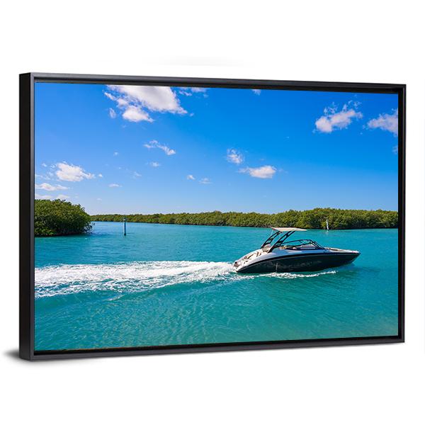 Cancun Nichupte Lagoon Canvas Wall Art-3 Horizontal-Gallery Wrap-25" x 16"-Tiaracle