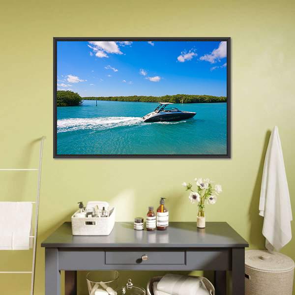 Cancun Nichupte Lagoon Canvas Wall Art-3 Horizontal-Gallery Wrap-25" x 16"-Tiaracle