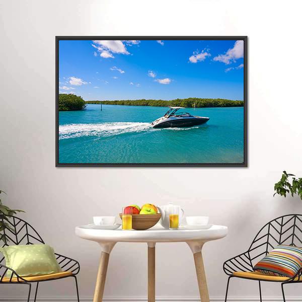 Cancun Nichupte Lagoon Canvas Wall Art-3 Horizontal-Gallery Wrap-25" x 16"-Tiaracle