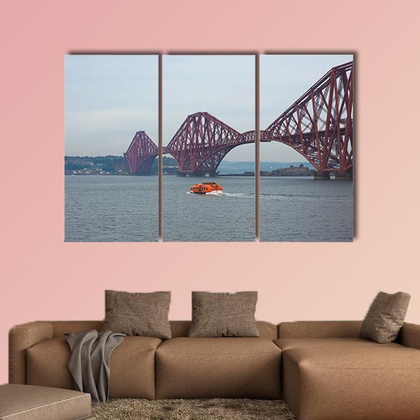 Forth Bridge UK Canvas Wall Art-3 Horizontal-Gallery Wrap-25" x 16"-Tiaracle