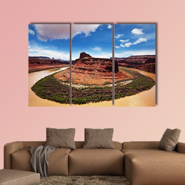 Canyonlands National Park Canvas Wall Art-5 Pop-Gallery Wrap-47" x 32"-Tiaracle