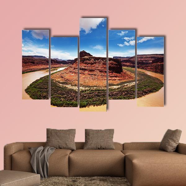 Canyonlands National Park Canvas Wall Art-5 Pop-Gallery Wrap-47" x 32"-Tiaracle