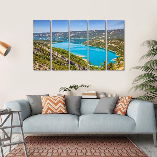 Canyon Of Verdon Canvas Wall Art-5 Horizontal-Gallery Wrap-22" x 12"-Tiaracle