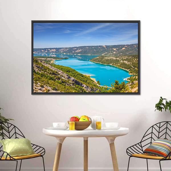 Canyon Of Verdon Canvas Wall Art-5 Horizontal-Gallery Wrap-22" x 12"-Tiaracle