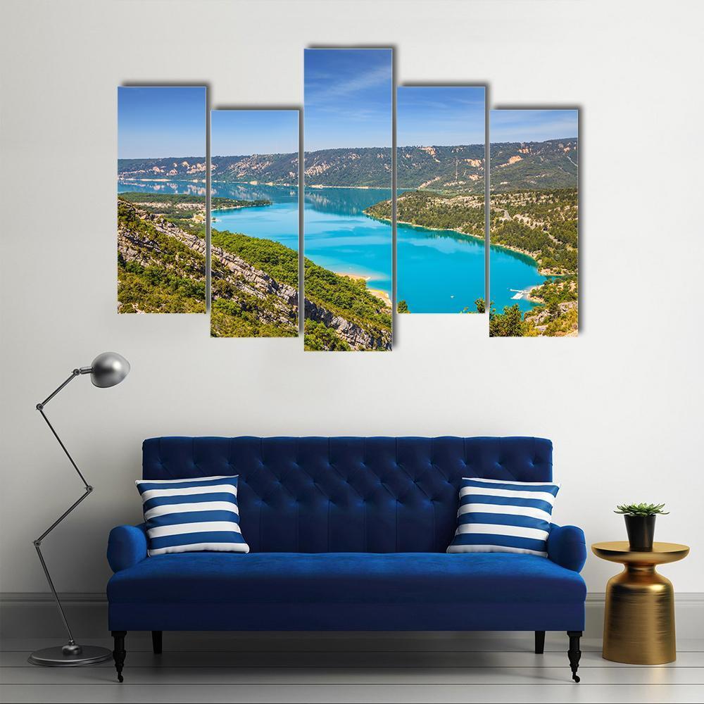 Canyon Of Verdon Canvas Wall Art-5 Pop-Gallery Wrap-47" x 32"-Tiaracle