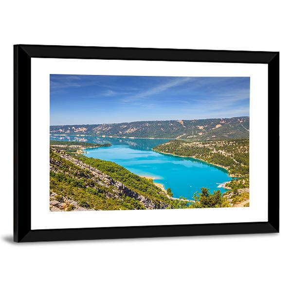 Canyon Of Verdon Canvas Wall Art-3 Horizontal-Gallery Wrap-25" x 16"-Tiaracle