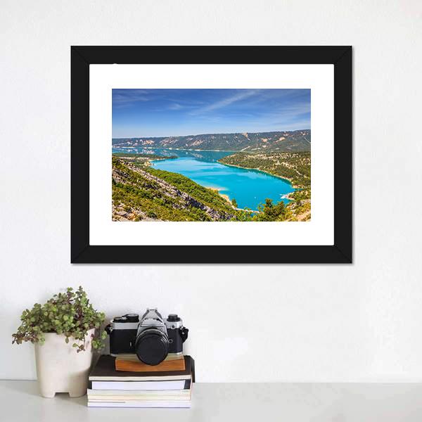 Canyon Of Verdon Canvas Wall Art-1 Piece-Framed Print-20" x 16"-Tiaracle