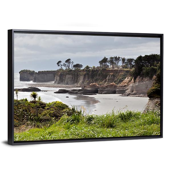 Cape Foulwind New Zealand Canvas Wall Art-3 Horizontal-Gallery Wrap-25" x 16"-Tiaracle