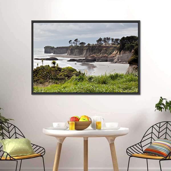 Cape Foulwind New Zealand Canvas Wall Art-3 Horizontal-Gallery Wrap-25" x 16"-Tiaracle