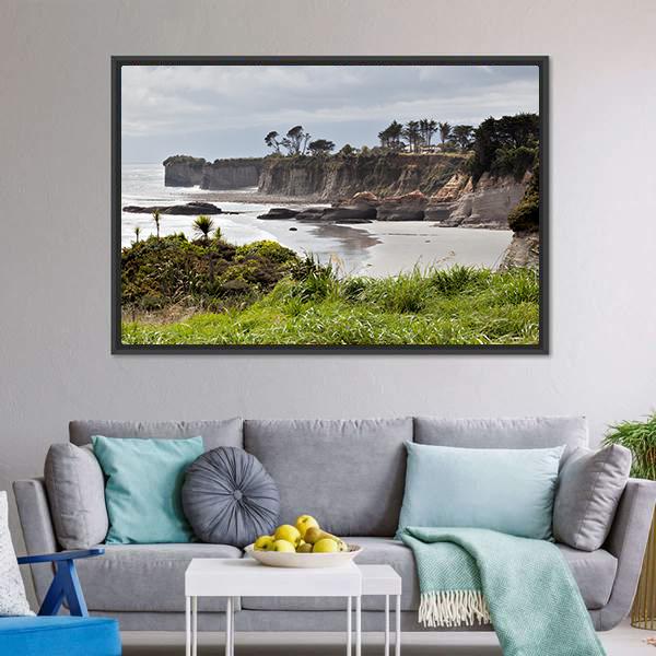 Cape Foulwind New Zealand Canvas Wall Art-1 Piece-Floating Frame-24" x 16"-Tiaracle