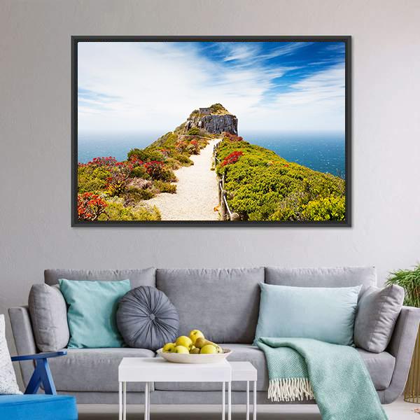 Cape Point In South Africa Canvas Wall Art-1 Piece-Floating Frame-24" x 16"-Tiaracle