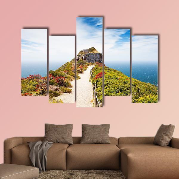 Cape Point In South Africa Canvas Wall Art-5 Pop-Gallery Wrap-47" x 32"-Tiaracle