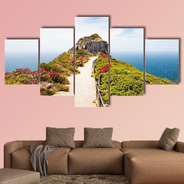 Cape Point In South Africa Canvas Wall Art-5 Pop-Gallery Wrap-47" x 32"-Tiaracle