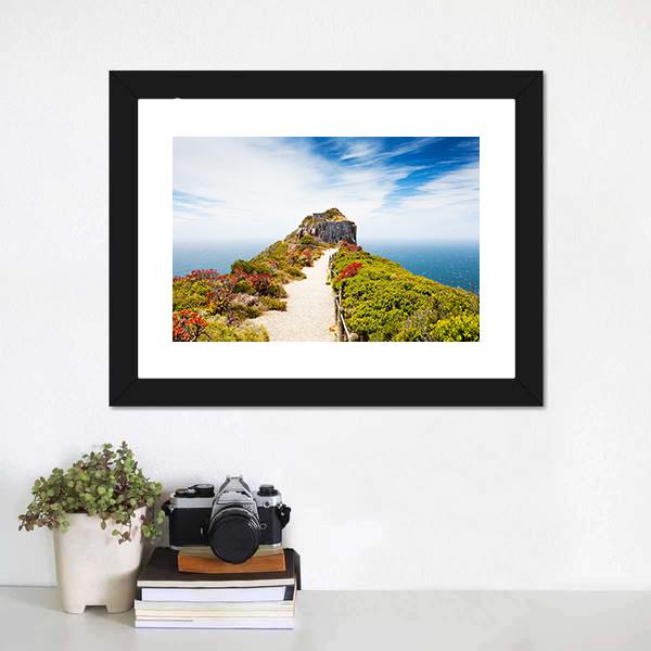 Cape Point In South Africa Canvas Wall Art-1 Piece-Framed Print-20" x 16"-Tiaracle