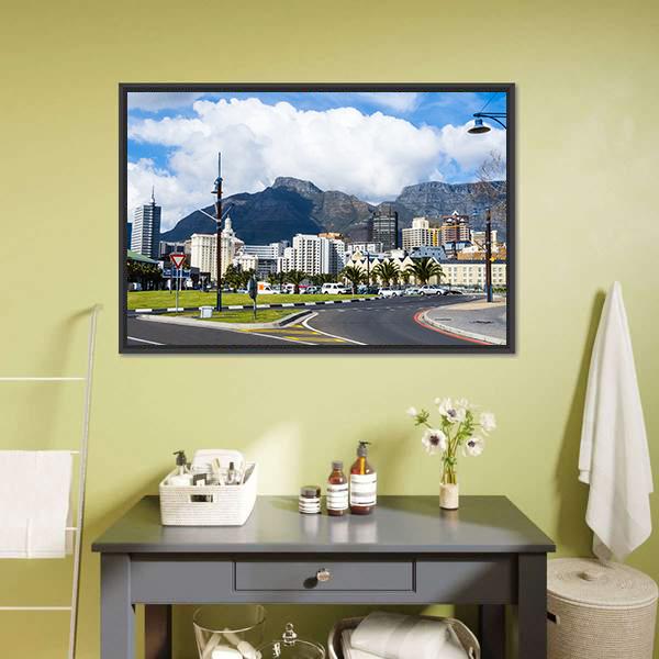 Cape Town Skyline Canvas Wall Art-3 Horizontal-Gallery Wrap-25" x 16"-Tiaracle