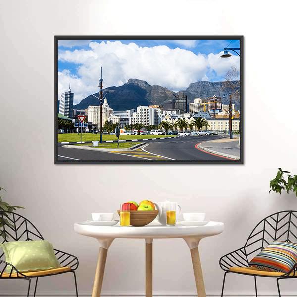 Cape Town Skyline Canvas Wall Art-3 Horizontal-Gallery Wrap-25" x 16"-Tiaracle