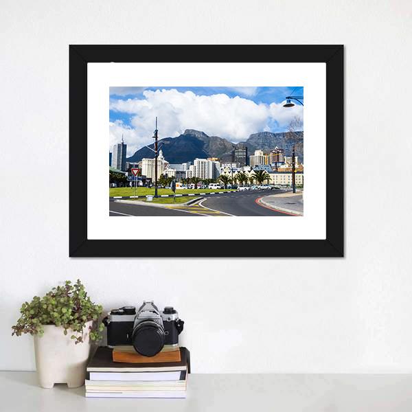Cape Town Skyline Canvas Wall Art-1 Piece-Framed Print-20" x 16"-Tiaracle