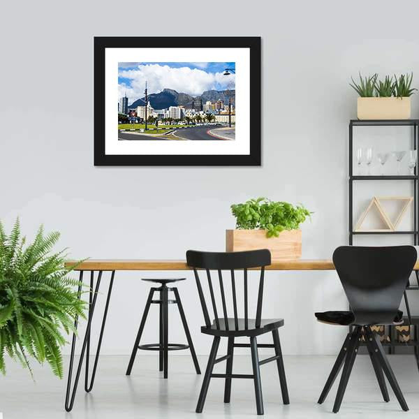 Cape Town Skyline Canvas Wall Art-3 Horizontal-Gallery Wrap-25" x 16"-Tiaracle