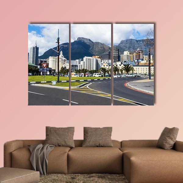 Cape Town Skyline Canvas Wall Art-3 Horizontal-Gallery Wrap-37" x 24"-Tiaracle